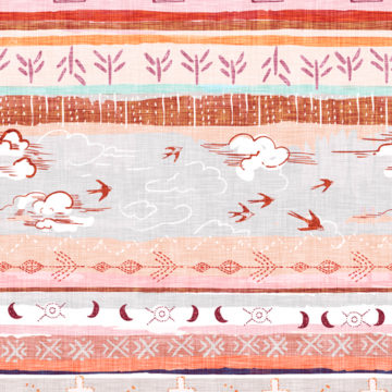 Custom Fabric 'Freedom Terracotta' by Esther Fallon Lau 