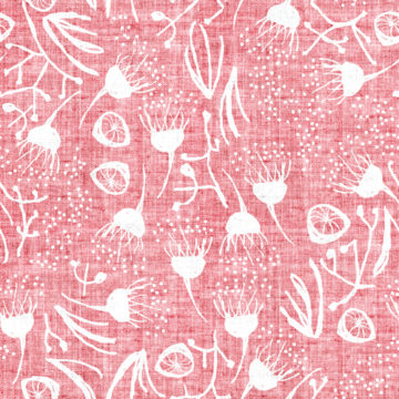 Custom Fabric 'Gumnuts Pink' by Esther Fallon Lau 