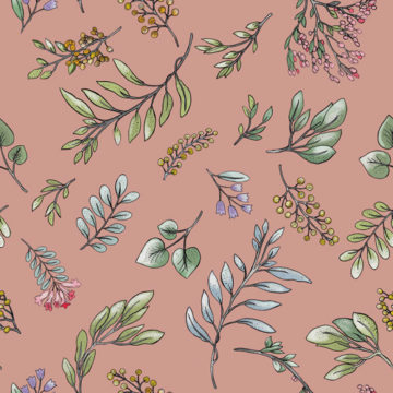 Custom Fabric 'Botanical Line Neutral' by Eugenia Tsimiklis