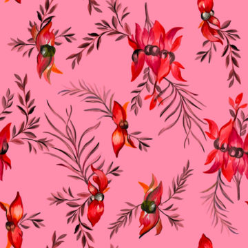Custom Fabric 'Sturts Desert Pink' by Eugenia Tsimiklis