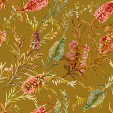 Custom Fabric 'Wattle Gold' by Eugenia Tsimiklis