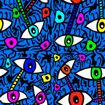 Custom Fabric 'Eye Track' by Antayjo Art (Ang Watson)