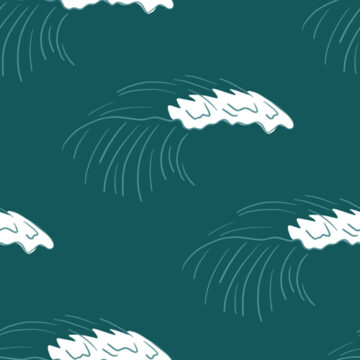 Custom Fabric 'Frothin Waves' by Indigo Thread