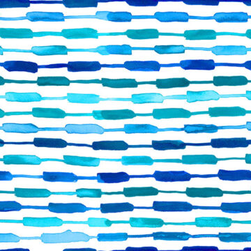 Abstract blue striped watercolour pattern on white background.