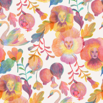 Custom Fabric 'Flowering Fantasy' by Cecilia Mok