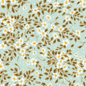 Custom Fabric 'Forever Floral Mint' by Esther Fallon Lau 