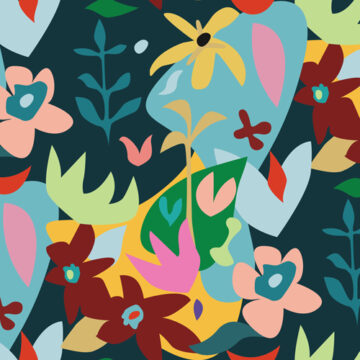 Custom Fabric 'Graphic Garden' by Rachael King