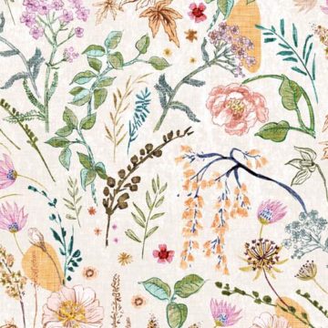 Custom Fabric 'Hana Floral Cream' by Esther Fallon Lau 