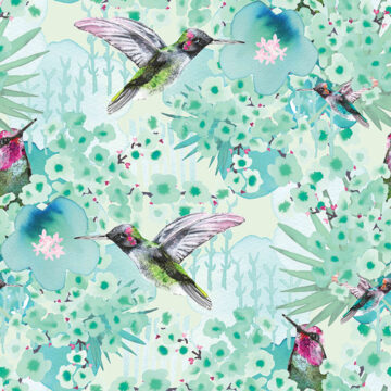 Custom Fabric 'Hummingbird' by Rachael King