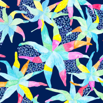Custom Fabric 'Starfish in Blue' by The Indigo Room