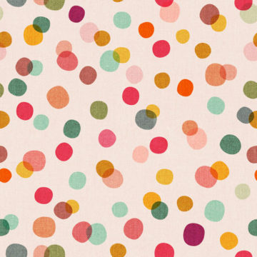Custom Fabric 'Joy Hope Peace Dots' by Cecilia Mok