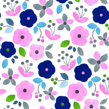 Custom Fabric 'Springtime Flower' by Julie Harrison