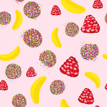 Custom Fabric 'My Favourite Lollies Pink' by Julie Harrison