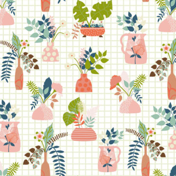 Custom Fabric 'Plant Lady' by Julie Harrison