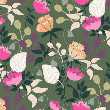 Custom Fabric 'Spring Garden Green' by Julie Harrison