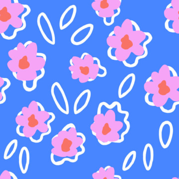 Custom Fabric 'Blob Flowers' by Indigo Thread