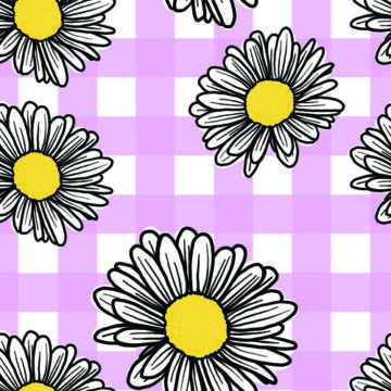 Custom Fabric 'Daisy Lilac Gingham' by Indigo Thread