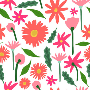 Custom Fabric 'Flower Explosion' by Indigo Thread