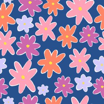 Custom Fabric 'Flowers' by Indigo Thread