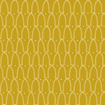 Custom Fabric 'Balim Tile Mustard' by Lily Fink