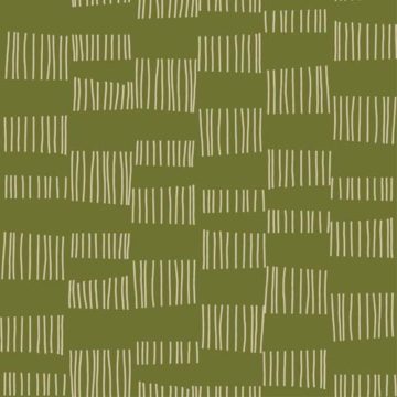 Custom Fabric 'Billabong Tile Olive' by Lily Fink