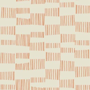 Custom Fabric 'Billabong Tile Orange' by Lily Fink