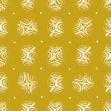 Custom Fabric 'Bouddi Tile Mustard' by Lily Fink