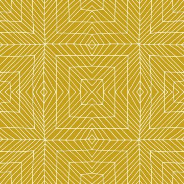 Custom Fabric 'Echo Tile Mustard' by Lily Fink
