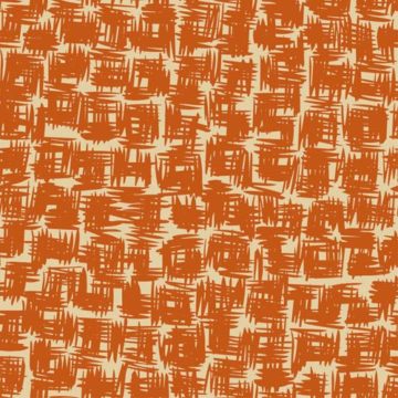 Custom Fabric 'Husk Tile Orange' by Lily Fink