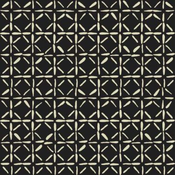 Custom Fabric 'Puck Tile Black' by Lily Fink