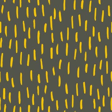 Custom Fabric 'Rain Tile Grey Yellow' by Lily Fink