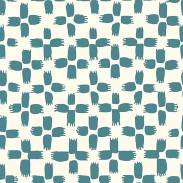 Custom Fabric 'Ravel Tile Blue' by Lily Fink