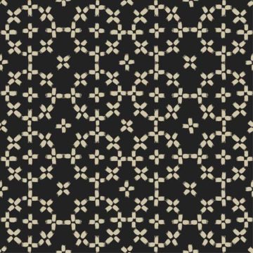 Custom Fabric 'Rotor Tile Black' by Lily Fink