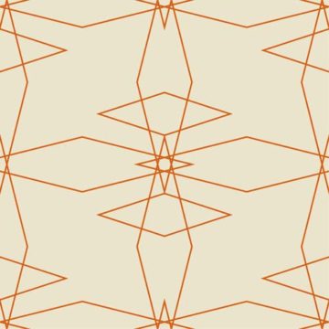 Custom Fabric 'Stellar Tile Orange' by Lily Fink