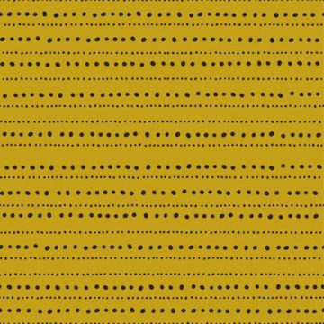 Custom Fabric 'Tracks Tile Mustard' by Lily Fink