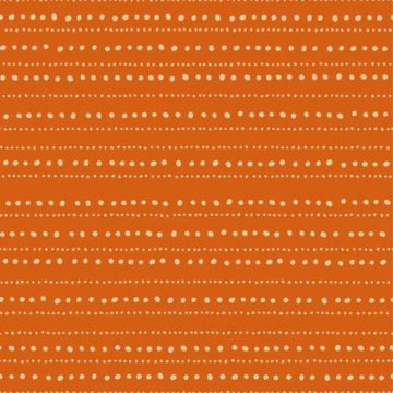 Custom Fabric 'Tracks Tile Orange' by Lily Fink