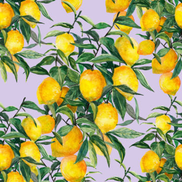 Custom Fabric 'Lemon Tree' by Maggie Lam Surface Design