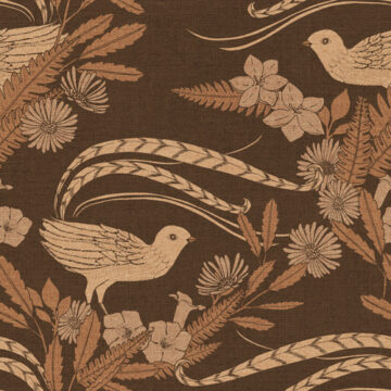 Custom Fabric 'Lyrebird Garden Woodland' by Cecilia Mok
