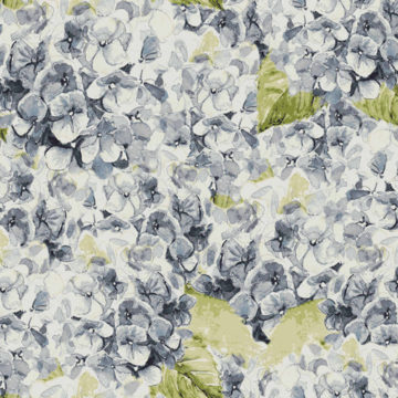 Custom Fabric 'Rare Beauty Hydrangea Pastel Blue' by Maggie Lam Surface Design