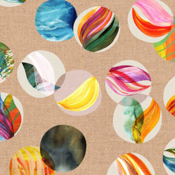 Hand painted glass marbles in multi colours are arranged in an overlapping design. the artwork is ready for custom fabric printing.