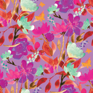 Custom Fabric 'Mauve Meadow' by Rachael King