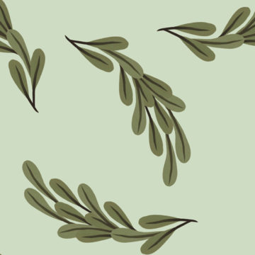 Custom Fabric 'Branches Pattern Light Green' by Megan Isabella