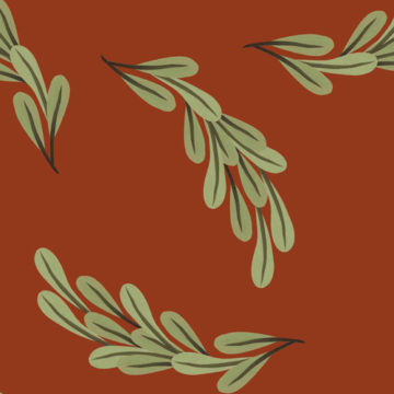 Custom Fabric 'Branches Pattern Red Dirt' by Megan Isabella