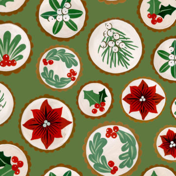 Custom Fabric 'Cookies Pine' by Megan Isabella