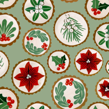 Custom Fabric 'Cookies Sage' by Megan Isabella