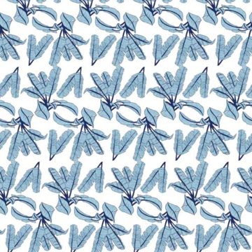 Custom Fabric 'Summer Palm Blue' by Megan Isabella