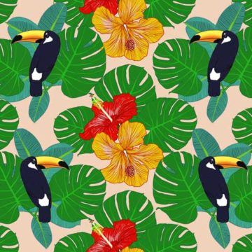 Custom Fabric 'Tropical Toucan Green' by Megan Isabella