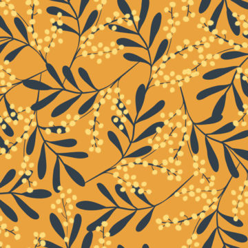 Custom Fabric 'Wattle on Yellow' by Mel Armstrong