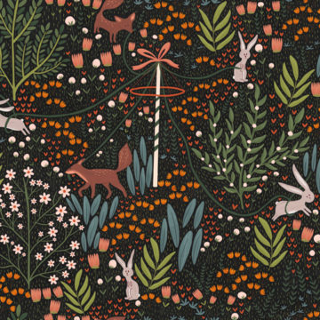 Custom Fabric 'Midnight Maypole' by Mel Armstrong