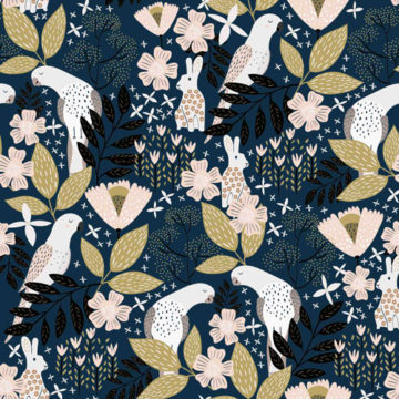 Custom Fabric 'Night Garden' by Mel Armstrong